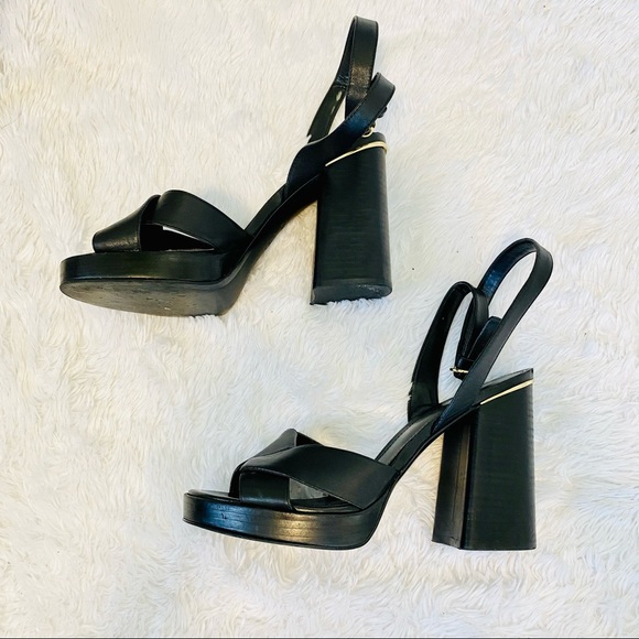 Michael Kors Fallon Chunky Black Heels - Picture 16 of 17